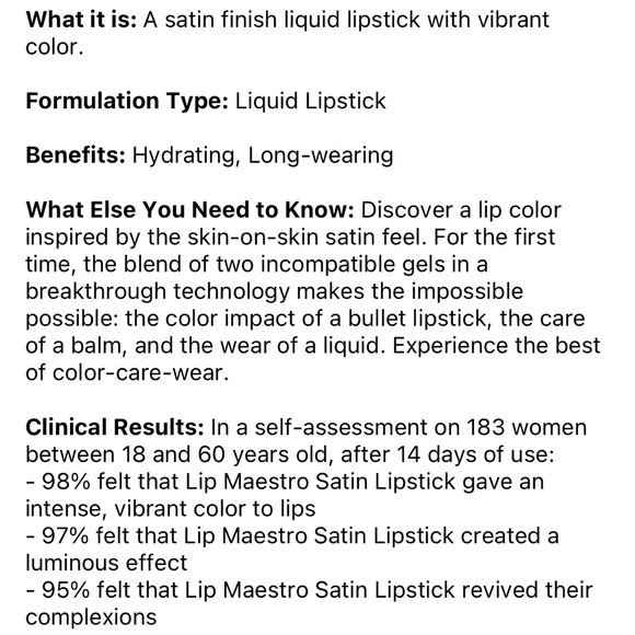 NEW- Giorgio Armani Lip Maestro Satin colour 01 - Picture 6 of 6